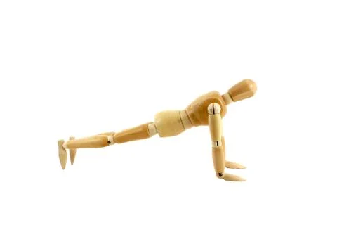 Manikin doing push ups Stock Photos