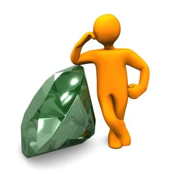 Manikin emerald Stock Illustration