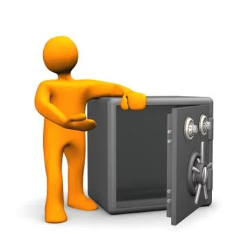 Manikin empty safe Stockillustratie