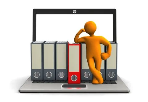 Manikin Folders Notebook Stock Illustration