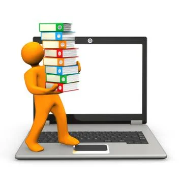 Manikin Folders Notebook 스톡 일러스트