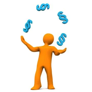 Manikin juggler paragraphs Illustrazione stock