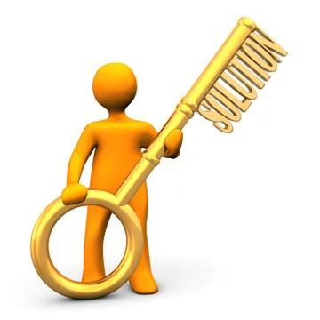 Manikin key solution Stock Illustration