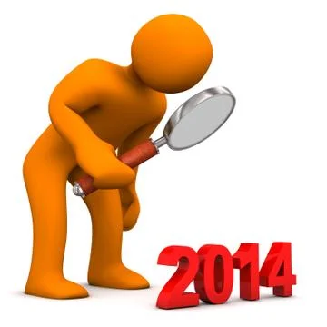Manikin loupe 2014 Stock Illustration