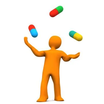 Manikin pills Stock Illustration