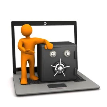 Manikin Safe Notebook Stock Illustration