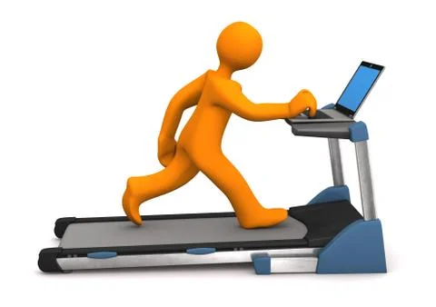 Manikin work treadmill 스톡 일러스트