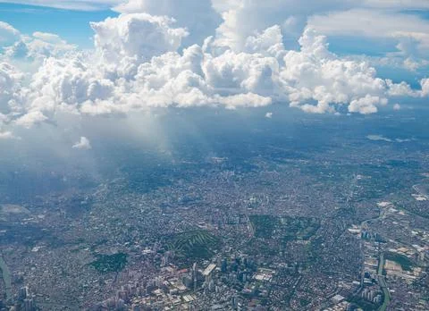 Manila from the air Stock Photos