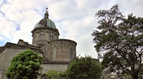 Manila cathedral back Stock Footage 34293351