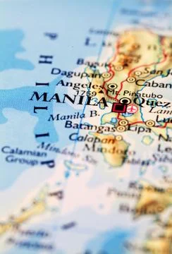 Manila city map Stock Photos