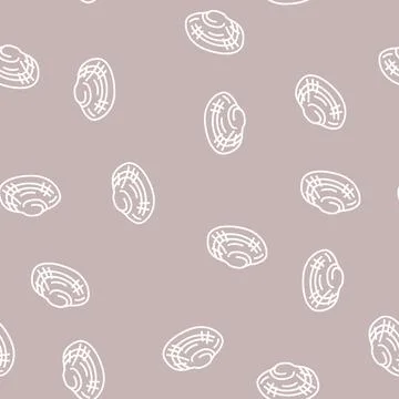 Manila clam line seamless pattern Stockillustratie