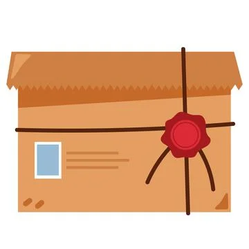 Manila folder postal service Stock Illustration