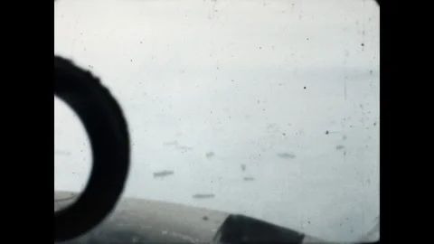 Manila Harbor Flyover 1946 Stock Footage 126855321