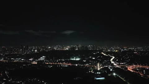 Manila night skyline Stock Footage 293417169