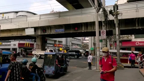 Manila Philippines Main Highway Intersection Corner Recto Avenue Stock Footage 236181759