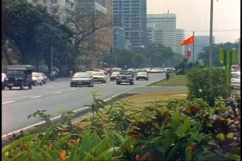 Manila traffic, medium shot Stock Footage 868017