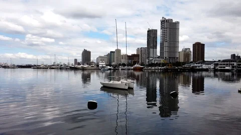 Manila Yacht Time Lapse Stock Footage