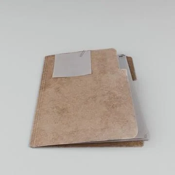 Manilla folder isolated on white background Ilustración de archivo