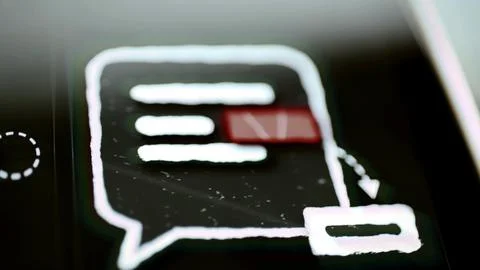 Manipulated output bubble with red insert and linked slot Stock Photos