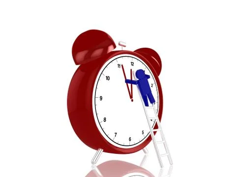 Manipulating time. Stock Illustration
