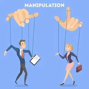 Manipulation of employees. Stock Illustration