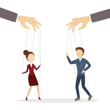 Manipulation of employees. Stock Illustration