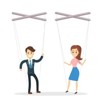 Manipulation of employees. Stock Illustration