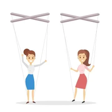 Manipulation of employees. Stock Illustration