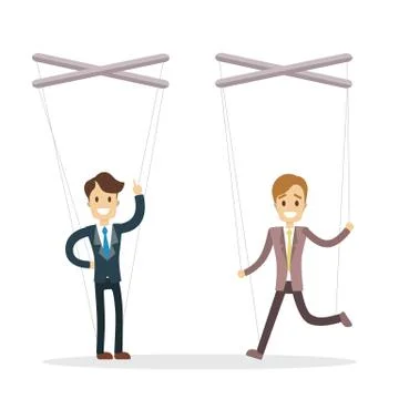 Manipulation of employees. Stock Illustration