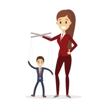 Manipulation of man. Stock Illustration