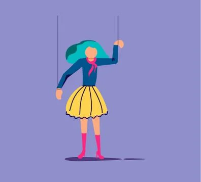 Manipulation of people metaphor. Stock Illustration