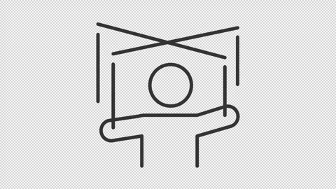 Manipulation person line animation Stock Footage 269140407