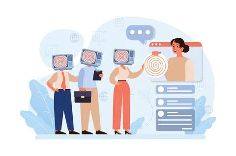 Manipulation. Psychological control method. Domination exploitation Stock Illustration