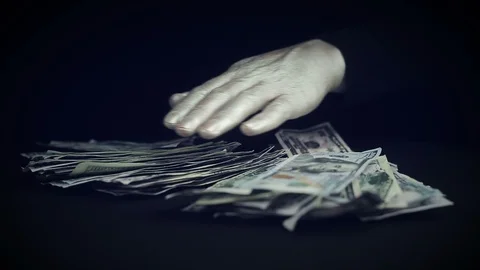 Manipulations with a pack of money Stock Footage 97777875