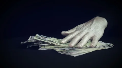 Manipulations with a pack of money Stock Footage 97778040