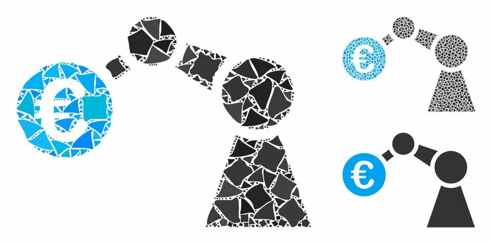 Manipulator Mosaic Icon of Humpy Elements Stock Illustration