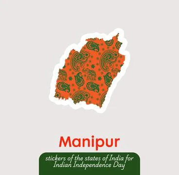 Manipur vector sticker Stock Illustration