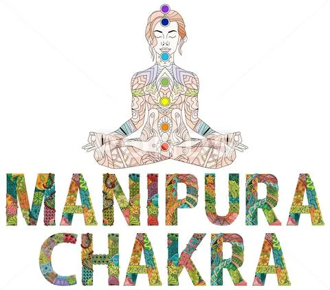 Manipura Chakra. Vector zentangle object for decoration: Royalty Free ...