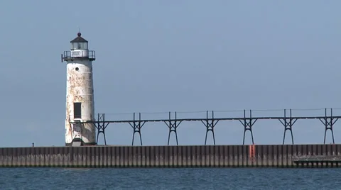 Manistee Lighthouse Vídeos de archivo 39491196