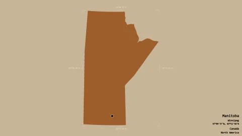 Manitoba - Canada. Bounding box. Pattern Stock Illustration