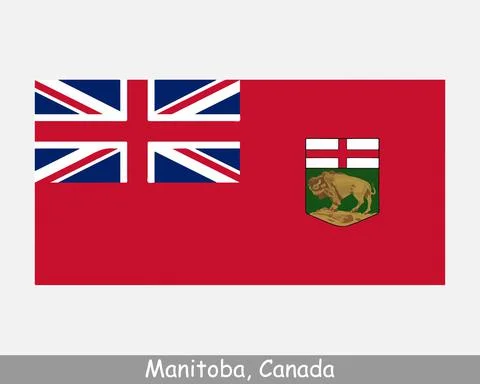Manitoba Canada Flag Stock Illustration
