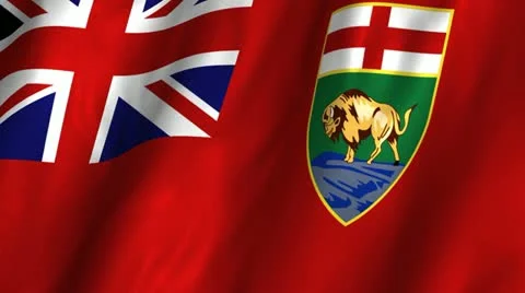 Manitoba Waving Flag Stock Footage 12309169