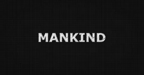 MANKIND text on board Stock Illustration