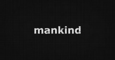 MANKIND text on board Stock Illustration