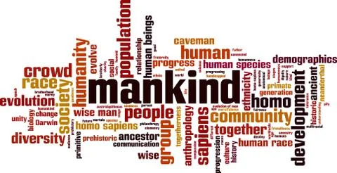 Mankind word cloud Stock Illustration