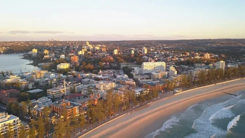 Manly Beach rotating view Stock Footage 94219458