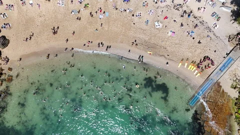 Manly beach satellite Stock Footage 344063082