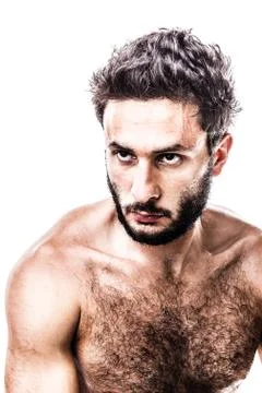 Manly glare Stock Photos