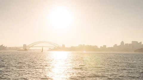 Manly to Sydney ferry hyper lapse Stock Footage 91338466