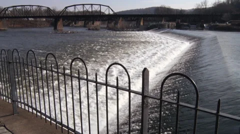 Manmade Waterfall Stock Footage 35517646